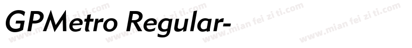 GPMetro Regular字体转换